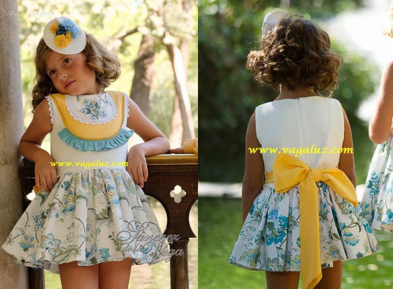 Vestido de niña Sanchez de la Vega amarillo Primavera Verano